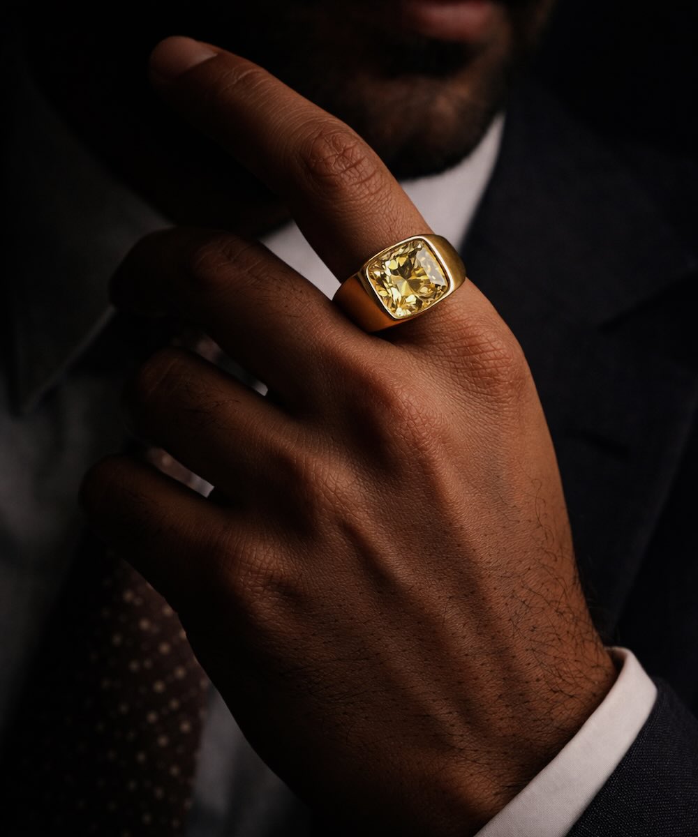Yellow Sapphire ring worn for astrology